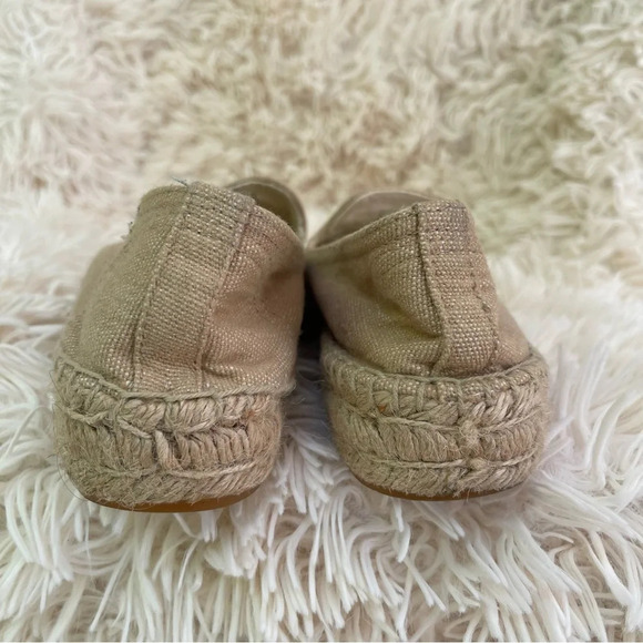 Soludos Womens Sz 8 Slip On Espadrille Shoes Embroidered Palm Tree Canvas beige - Picture 6 of 8